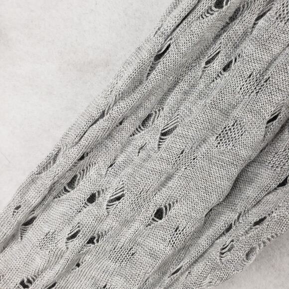 Maurices Women's 3X Open Front Cardigan Sweater Light Gray Pointelle Knit Sleeve - Picture 3 of 9